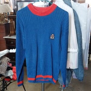 Vtg. Altitude Preppy Blue and Red Men's Sweater